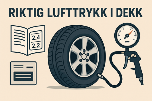 Hvordan fylle riktig mengde luft i dekkene dine – og hvorfor det er viktig.