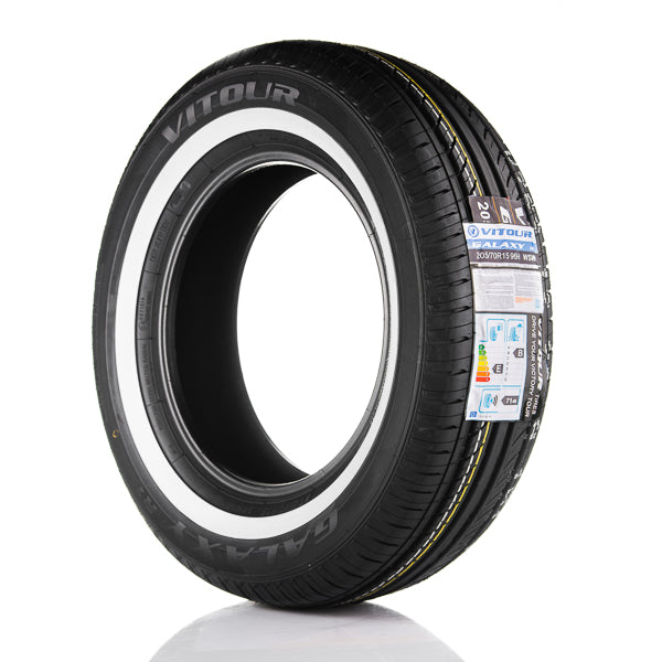 Vitour Galaxy R1 med vit sida 20 mm 185/65-15